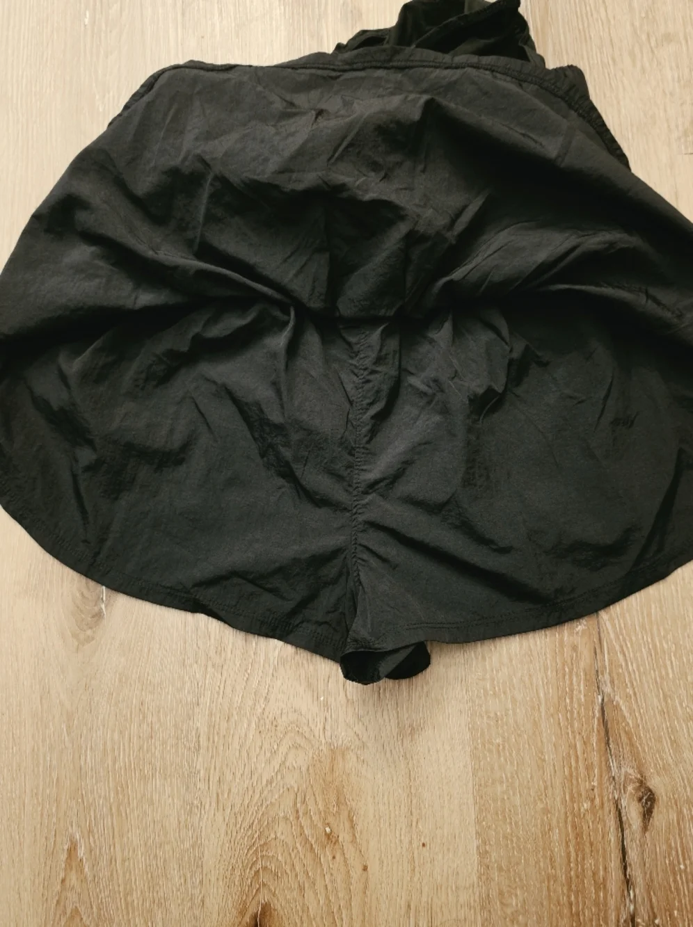 Free People Black Smocked Waist Active Skort